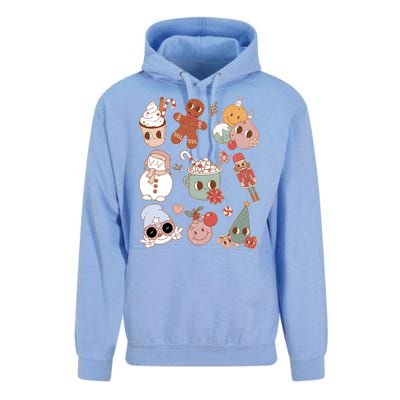 Cute Retro Cartoon Christmas Characters Unisex Surf Hoodie