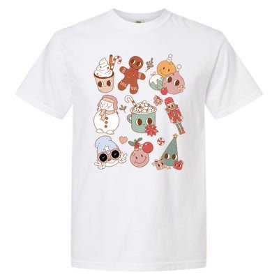 Cute Retro Cartoon Christmas Characters Garment-Dyed Heavyweight T-Shirt