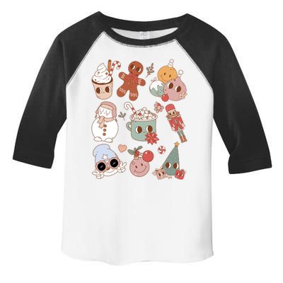 Cute Retro Cartoon Christmas Characters Toddler Fine Jersey T-Shirt