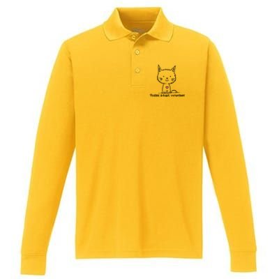 Cute Rescue Cat Shelter Cat Sweet Kitten Adopt Don't Shop Great Gift Performance Long Sleeve Polo