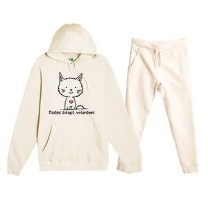 Cute Rescue Cat Shelter Cat Sweet Kitten Adopt Don't Shop Great Gift Premium Hooded Sweatsuit Set