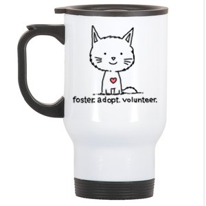 Cute Rescue Cat Shelter Cat Sweet Kitten Adopt Don't Shop Great Gift Stainless Steel Travel Mug