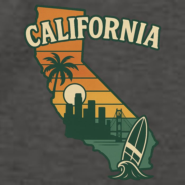 California Retro Vector Backpack