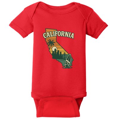 California Retro Baby Bodysuit