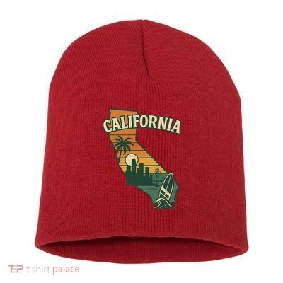 California Retro Short Acrylic Beanie
