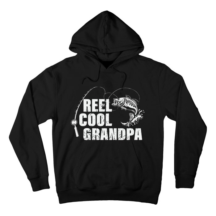 Cute Reel Cool Grandpa Design With Fish And Fishing Rod Hoodie