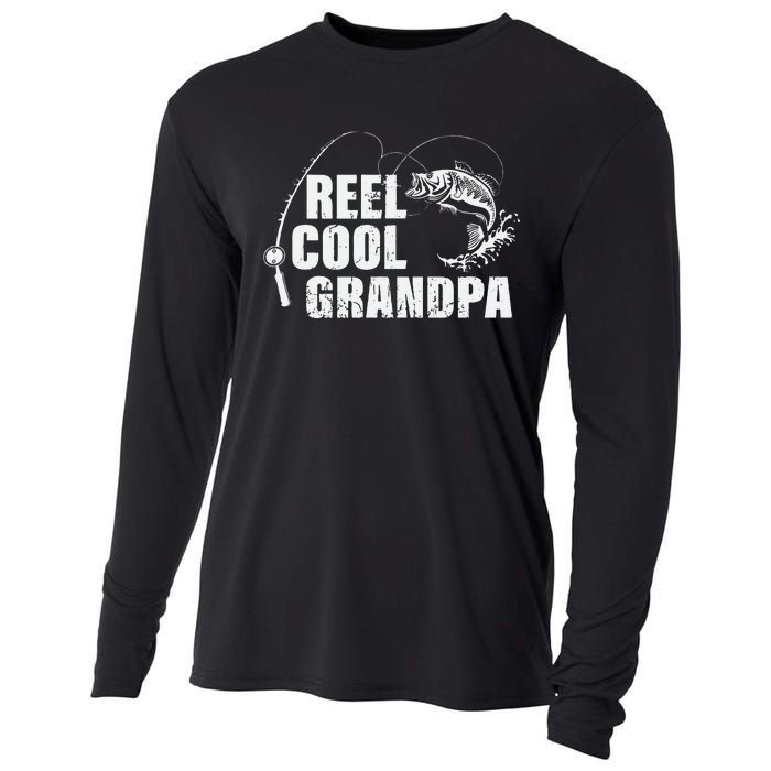 Cute Reel Cool Grandpa Design With Fish And Fishing Rod Cooling Performance Long Sleeve Crew