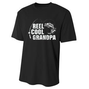 Cute Reel Cool Grandpa Design With Fish And Fishing Rod Performance Sprint T-Shirt