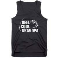 Cute Reel Cool Grandpa Design With Fish And Fishing Rod Tank Top