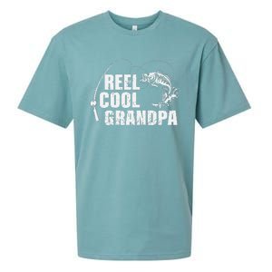 Cute Reel Cool Grandpa Design With Fish And Fishing Rod Sueded Cloud Jersey T-Shirt