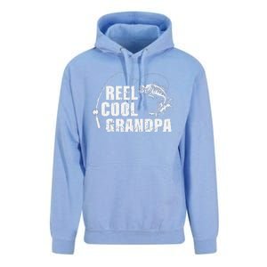 Cute Reel Cool Grandpa Design With Fish And Fishing Rod Unisex Surf Hoodie