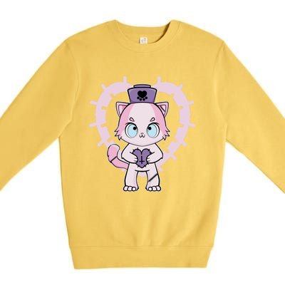 Cute Ragdoll Cat Anime Kitten Yami Kawaii Love Nurse Gift Premium Crewneck Sweatshirt