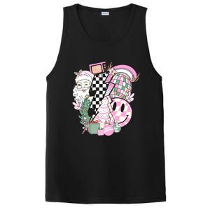 Cute Retro Christmas Santa Claus Christmas Vibes PosiCharge Competitor Tank