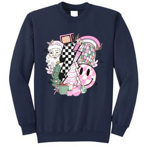 Cute Retro Christmas Santa Claus Christmas Vibes Sweatshirt