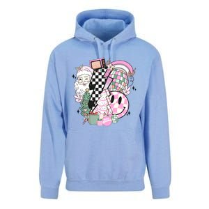 Cute Retro Christmas Santa Claus Christmas Vibes Unisex Surf Hoodie