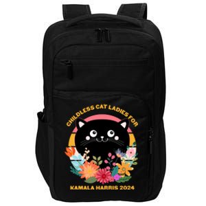 Cute Retro Childless Cat Ladies For Kamala Harris 2024 Election Impact Tech Backpack