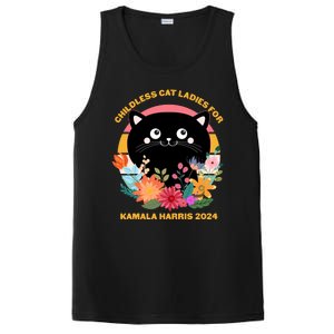 Cute Retro Childless Cat Ladies For Kamala Harris 2024 Election PosiCharge Competitor Tank