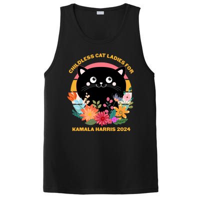 Cute Retro Childless Cat Ladies For Kamala Harris 2024 Election PosiCharge Competitor Tank