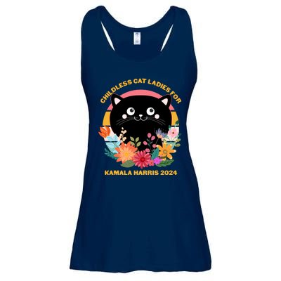 Cute Retro Childless Cat Ladies For Kamala Harris 2024 Election Ladies Essential Flowy Tank