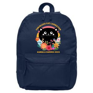 Cute Retro Childless Cat Ladies For Kamala Harris 2024 Election 16 in Basic Backpack