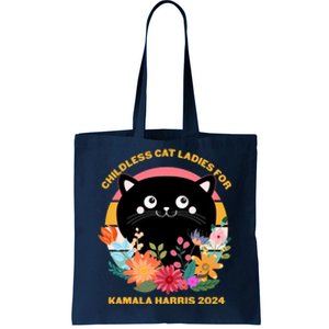 Cute Retro Childless Cat Ladies For Kamala Harris 2024 Election Tote Bag