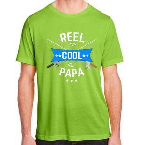 Cute Reel Cool Papa Cute Fishing Dad Birthday Gift Adult ChromaSoft Performance T-Shirt