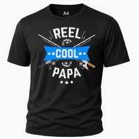 Cute Reel Cool Papa Cute Fishing Dad Birthday Gift Cooling Performance Crew T-Shirt