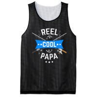 Cute Reel Cool Papa Cute Fishing Dad Birthday Gift Mesh Reversible Basketball Jersey Tank