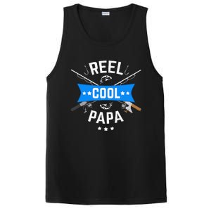 Cute Reel Cool Papa Cute Fishing Dad Birthday Gift PosiCharge Competitor Tank