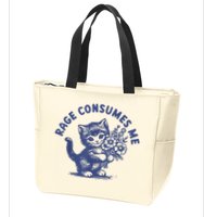 Cat Rage Consumes Me Zip Tote Bag