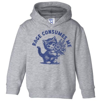 Cat Rage Consumes Me Toddler Hoodie