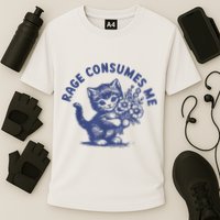 Cat Rage Consumes Me Cooling Performance Crew T-Shirt