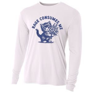 Cat Rage Consumes Me Cooling Performance Long Sleeve Crew