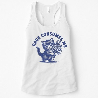 Cat Rage Consumes Me Womens Tank Top