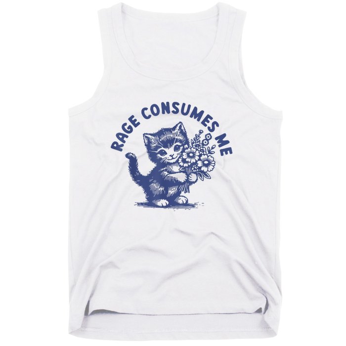 Cat Rage Consumes Me Tank Top