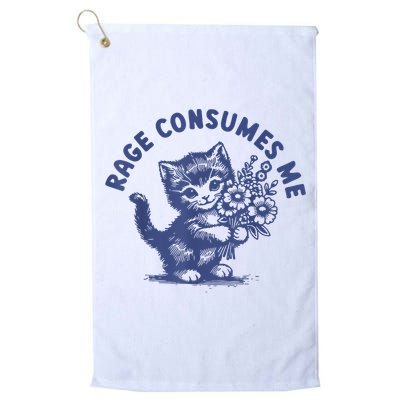 Cat Rage Consumes Me Golf Towel