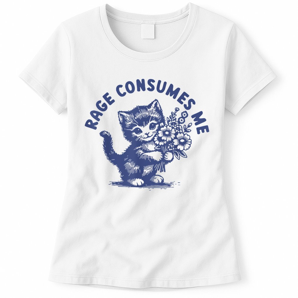 Cat Rage Consumes Me Womens T-Shirt