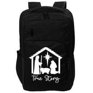 Christian Religious Christmas Nativity Scene True Story Impact Tech Backpack