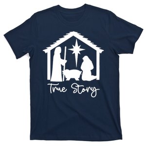 Christian Religious Christmas Nativity Scene True Story T-Shirt