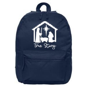 Christian Religious Christmas Nativity Scene True Story 16 in Basic Backpack