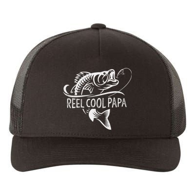 Cute Reel Cool Papa Fishing Dad Gifts Fathers Day Fisherman Fish Yupoong Adult 5-Panel Trucker Hat