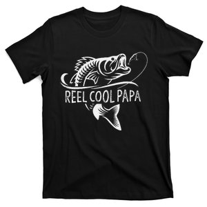 Cute Reel Cool Papa Fishing Dad Gifts Fathers Day Fisherman Fish T-Shirt