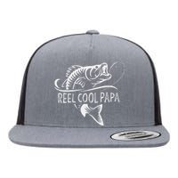 Cute Reel Cool Papa Fishing Dad Gifts Fathers Day Fisherman Fish Flat Bill Trucker Hat