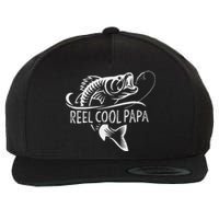 Cute Reel Cool Papa Fishing Dad Gifts Fathers Day Fisherman Fish Wool Snapback Cap