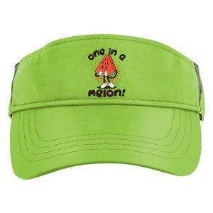 Cute Retro Cartoon Watermelon One In A Melon Adult Drive Performance Visor