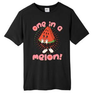 Cute Retro Cartoon Watermelon One In A Melon Tall Fusion ChromaSoft Performance T-Shirt