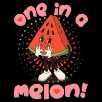 Cute Retro Cartoon Watermelon One In A Melon Youth Performance Sprint T-Shirt