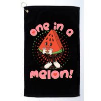 Cute Retro Cartoon Watermelon One In A Melon Golf Towel