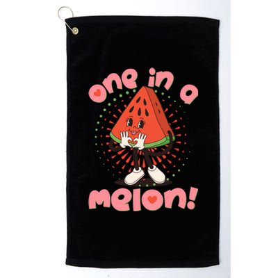 Cute Retro Cartoon Watermelon One In A Melon Platinum Collection Golf Towel