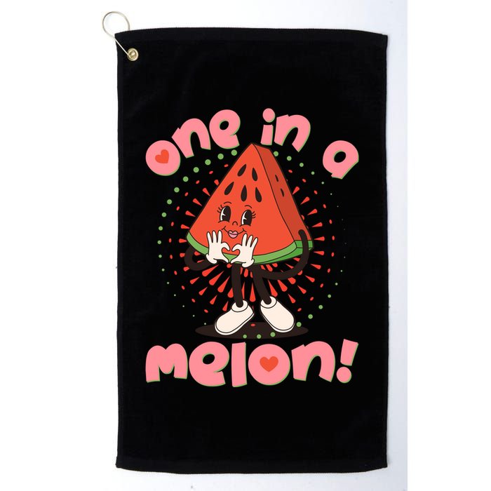Cute Retro Cartoon Watermelon One In A Melon Golf Towel